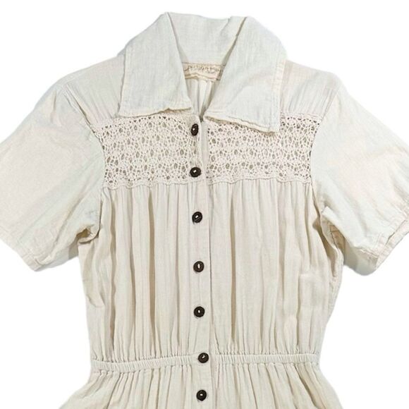 Jen’s Pirate Booty Size S Ollie Jumpsuit Boho Wide Leg in Color Jibarita Natural - Picture 3 of 16